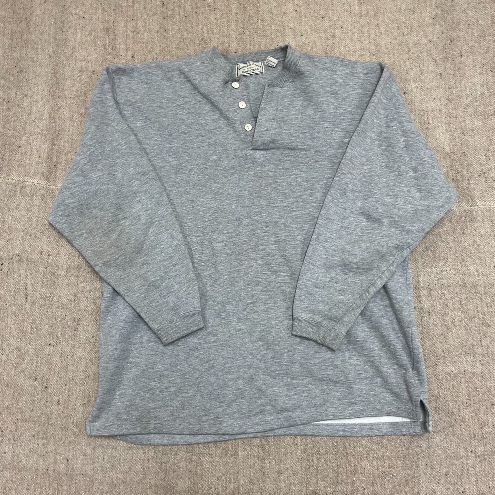 Vintage Henley Shirt Men‎ XL Gray 2000s American Eagle Outfitters